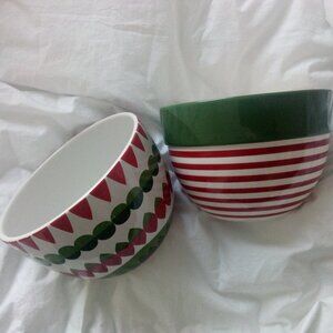 Crate and Barrel Set of 2 Bowls NEW!